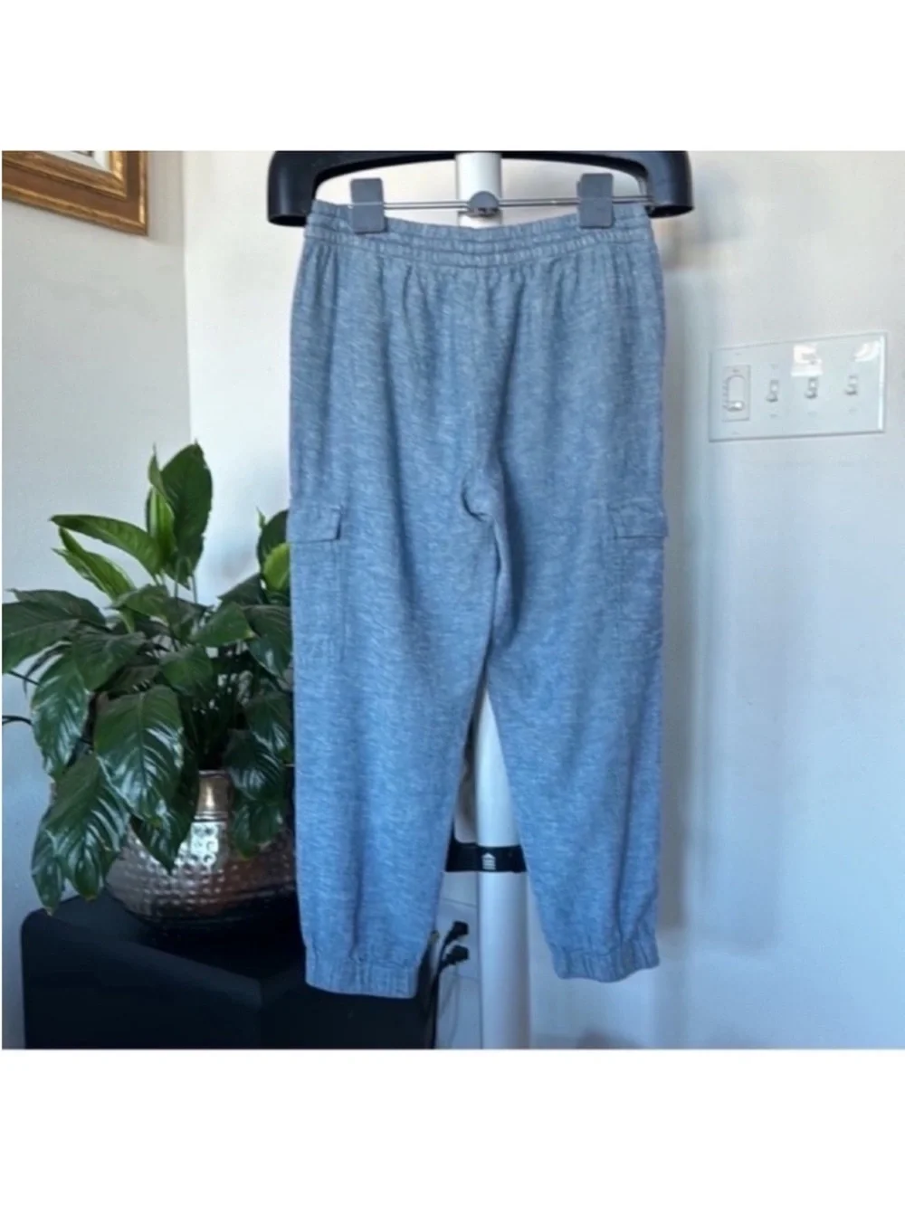 Banana Republic Linen Blend Cargo Style Joggers/pants Sz S Petite Blue